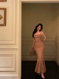 Niulatu Mermaid Spaghetti Straps Sleeveless Date Night Dress Prom Dresses Birthday Outfits SD638