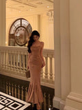 Niulatu Mermaid Spaghetti Straps Sleeveless Date Night Dress Prom Dresses Birthday Outfits SD638