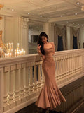 Niulatu Mermaid Spaghetti Straps Sleeveless Date Night Dress Prom Dresses Birthday Outfits SD638