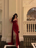 Niulatu Sheath Sweetheart Red Sleeveless Date Night Dress Prom Dresses Birthday Outfits SD641