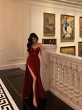 Niulatu Sheath Sweetheart Red Sleeveless Date Night Dress Prom Dresses Birthday Outfits SD641