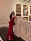 Niulatu Sheath Sweetheart Red Sleeveless Date Night Dress Prom Dresses Birthday Outfits SD641