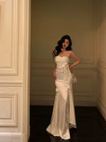 Niulatu Sheath Sweetheart Chiffon Sleeveless Date Night Dress White Chiffon Prom Dresses Birthday Outfits SD659