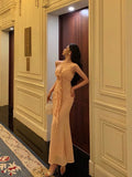 Niulatu Sheath Spaghetti Straps Pink Chiffon Date Night Dress Prom Dresses Birthday Outfits SD665