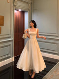 Niulatu A line Sleeveless White Date Night Dress Prom Dresses Birthday Outfits SD684