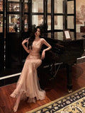 Niulatu Mermaid Spaghetti Straps Sequin Sleeveless Long Prom Dresses Birthday Outfits SD734
