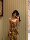 Niulatu Mermaid Spaghetti Straps Floral Ruffles Long Prom Dresses Birthday Outfit SD781