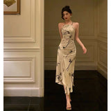 Niulatu Sheath Halter Date Night Dress Prom Dresses Party Dress Birthday Outfits SD784
