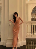 Niulatu Sheath Jewel Pink Pleated Prom Dresses Birthday Outfits Evening Gown SD790