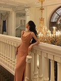 Niulatu Sheath Jewel Pink Pleated Prom Dresses Birthday Outfits Evening Gown SD790