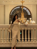 Niulatu Sheath Strapless Sleeveless White Date Night Dress Ruffles Prom Dresses Birthday Outfit SD793