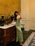 Niulatu Sheath Spaghetti Straps Green Satin Date Night Dress Prom Dresses Birthday Outfit SD797