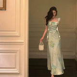 Niulatu A Line Straps Mint Green Date Night Dress Prom Dresses With Ruffles Party Dress Birthday Outfits SD810