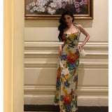 Niulatu A Line Halter Floral Long Prom Dresses Birthday Outfits Evening Gown SD820