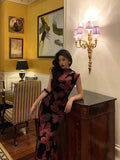Niulatu Sheath High Neckline Floral Date Night Dress Prom Dresses Party Dress Birthday Outfits SD821