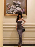 Niulatu Sheath Spaghetti Straps Long Date Night Dress Prom Dresses Birthday Outfit SD824