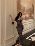 Niulatu Sheath Spaghetti Straps Long Date Night Dress Prom Dresses Birthday Outfit SD824