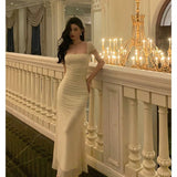 Niulatu Sheath Square Neckline Ivory Date Night Dress Prom Dresses Party Dress Birthday Outfits SD826