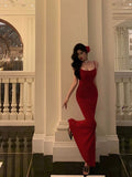 Niulatu Sheath Spaghetti Straps Red Date Night Dress Prom Dresses Party Dress Birthday Outfits SD830