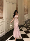Niulatu Mermaid Spaghetti Straps Lace Date Night Dress Prom Dresses Birthday Outfit SD832