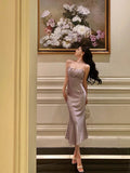 Niulatu Mermaid Spaghetti Straps Lilac Date Night Dress Prom Dresses Birthday Outfit SD833