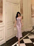 Niulatu Mermaid Spaghetti Straps Lilac Date Night Dress Prom Dresses Birthday Outfit SD833