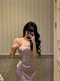 Niulatu Mermaid Spaghetti Straps Lilac Date Night Dress Prom Dresses Birthday Outfit SD833