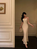 Niulatu Mermaid Spaghetti Straps White Date Night Dress Prom Dresses Birthday Outfit SD835