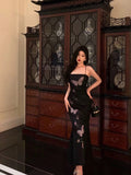 Niulatu Sheath Spaghetti Straps Sleeveless Black Backless Prom Dresses Birthday Outfits SD845