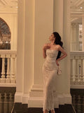 Niulatu Sheath Spaghetti Straps Sleeveless Lace Date Night Dress Prom Dresses Birthday Party Outfit SD859