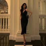 Niulatu Sheath V Neckline Knee Length Black Prom Dresses Birthday Outfits SD866