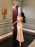 Niulatu Mermaid Straps Sleeveless Ivory Date Night Dress Prom Dresses Birthday Party Outfit SD871