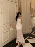 Niulatu Mermaid Straps Sleeveless Ivory Date Night Dress Prom Dresses Birthday Party Outfit SD871
