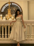 Niulatu A line Spaghetti Straps Ivory Date Night Dress Prom Dresses Birthday Party Outfit SD894