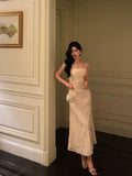 Niulatu A line Spaghetti Straps Floral Lace Ivory Prom Dresses Birthday Outfits Evening Gown SD895