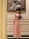 Niulatu A Line Spaghetti Straps Pink Lace Prom Dresses Birthday Outfits Evening Gown SD905