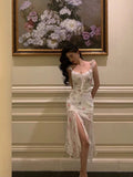 Niulatu A Line Straps Pink Floral Chiffon Prom Dresses Birthday Outfits Evening Gown SD911