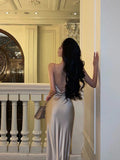 Niulatu Sheath Spaghetti Straps Champagne Prom Dresses Birthday Outfits Evening Gown SD931