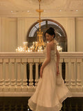 Niulatu A Line Halter White Lace Prom Dresses Birthday Outfits Evening Gown SD945