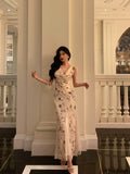 Niulatu Mermaid Jewel Neckline Floral Chiffon Prom Dresses Birthday Outfits Evening Gown SD958