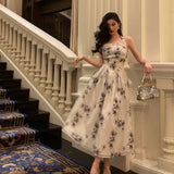 Niulatu A Line Halter Floral Prom Dresses Birthday Outfits Evening Gown SD959