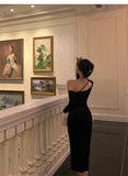 Niulatu Sheath One Shoulder Black Prom Dresses Birthday Outfits Evening Gown SD960