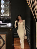 Niulatu Sheath Strapless White Long Sleeves Prom Dresses Birthday Outfits Evening Gown SD960
