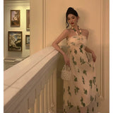 Niulatu A Line Halter Floral Prom Dresses Birthday Outfits Evening Gown SD974