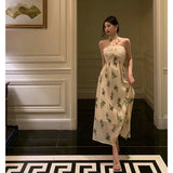 Niulatu A Line Halter Floral Prom Dresses Birthday Outfits Evening Gown SD974