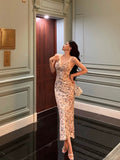 Niulatu Sheath V Neckline Floral Prom Dresses Birthday Outfits Evening Gown SD976