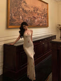 Niulatu Sheath Spaghetti Straps Floral Prom Dresses Birthday Outfits Evening Gown SD985