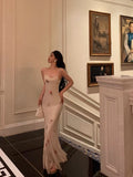 Niulatu Sheath Spaghetti Straps Floral Prom Dresses Birthday Outfits Evening Gown SD985