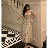 Niulatu A Line Straps Floral Chiffon Ruffles Prom Dresses Birthday Outfits Evening Gown SD986