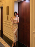 Niulatu Sheath Straps Floral Prom Dresses Birthday Outfits Evening Gown Party Dress SD991